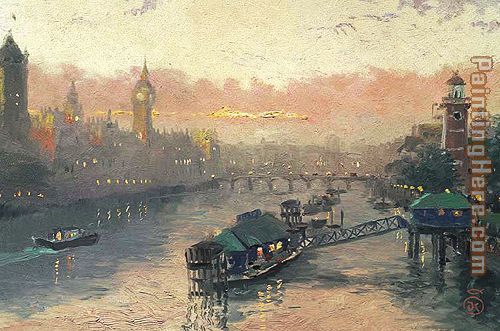 Thomas Kinkade London At Sunset